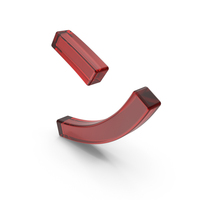 Red Glass Japanese Katakana N PNG & PSD Images
