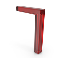 Japanese Katakana Koto Red Glass PNG & PSD Images