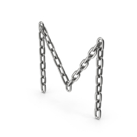 Silver Chain Letter M PNG & PSD Images