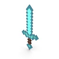 Minecraft Diamond Sword PNG & PSD Images