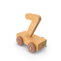 Wooden Train Number 7 PNG & PSD Images