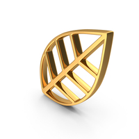 LEAF ICON GOLD PNG & PSD Images