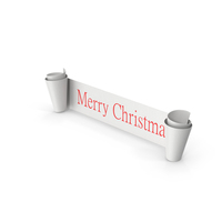 Merry Christmas Scroll Banner PNG & PSD Images