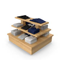 Wooden T Shirt Pyramid Display PNG & PSD Images