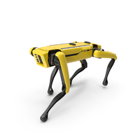 Robot Dog Spot Walking Yellow PNG & PSD Images