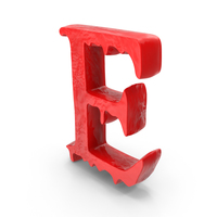 Red Slime Melt Halloween Alphabet E PNG & PSD Images