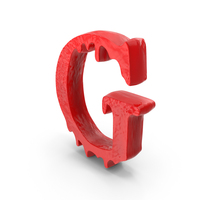 Red Slime Melt Halloween Alphabet G PNG & PSD Images