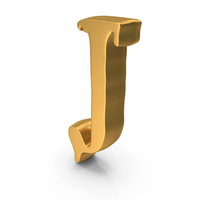 Gold Slime Melt Halloween Alphabet J PNG & PSD Images