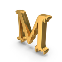 Gold Slime Melt Halloween Alphabet M PNG & PSD Images