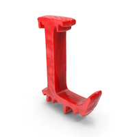 Slime Melt Halloween Alphabets Red L PNG & PSD Images