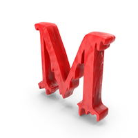 Slime Melt Halloween Alphabets Red M PNG & PSD Images