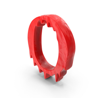 Red Slime Melt Halloween Alphabet O PNG & PSD Images