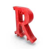 Slime Melt Halloween Alphabets Red R PNG & PSD Images