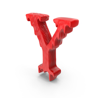 Slime Melt Halloween Alphabets Red Y PNG & PSD Images