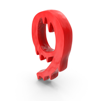 Slime Melt Halloween Alphabets Red Number 9 PNG & PSD Images