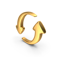 RECYCLE ICON GOLD PNG & PSD Images