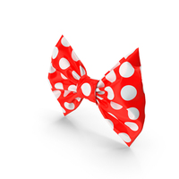 Red Bow With White Dots PNG & PSD Images