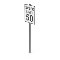 Speed Limit 50 Road Sign PNG & PSD Images