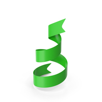 Curly Ribbon Green PNG & PSD Images