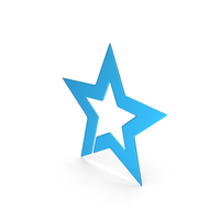 Star Ribbon Blue PNG & PSD Images