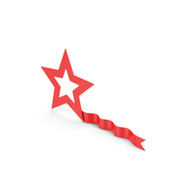 Red Star Ribbon PNG & PSD Images