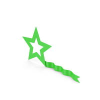 Green Star Ribbon PNG & PSD Images