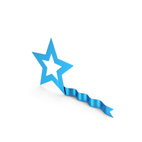 Blue Star Ribbon PNG & PSD Images