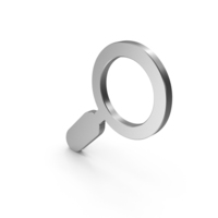 Silver Magnifying Glass Icon PNG & PSD Images
