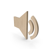 Wood Speaker Volume Icon PNG & PSD Images