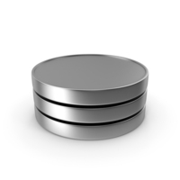 Silver 3d Data Base Icon PNG & PSD Images