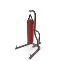 Red Boxing Bag With Stand PNG & PSD Images