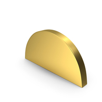 Gold Semi Circular Shape PNG & PSD Images