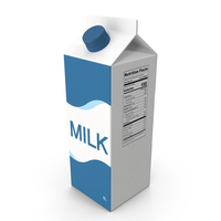 Milk Carton Large Blue PNG & PSD Images