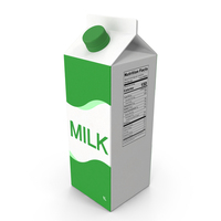 Milk Carton Large Green PNG & PSD Images