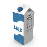 Milk Carton XL Blue PNG & PSD Images