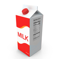 Milk Carton XL Red PNG & PSD Images