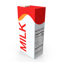 Red Milk Carton With Flat Cap PNG & PSD Images