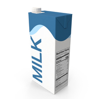 Milk Carton Round Cap Blue PNG & PSD Images