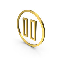 PAUSE ICON GOLD PNG & PSD Images
