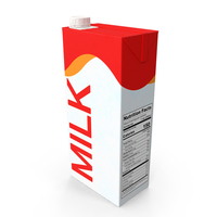 Red Milk Carton With Round Cap PNG & PSD Images