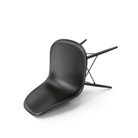 Fallen Eames Plastic Side Chair Black PNG & PSD Images