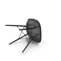 Fallen Eames Plastic Side Chair Black PNG & PSD Images