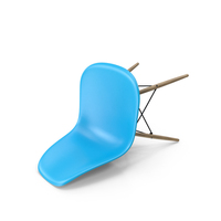 Eames Plastic Side Chair DSW Aquamarine Posed PNG & PSD Images