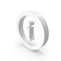 INFORMATION ICON WHITE PNG & PSD Images