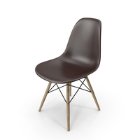 Eames Plastic Side Chair DSW Chocolate PNG & PSD Images