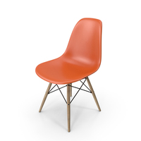 Eames Plastic Side Chair DSW Rusty Orange PNG & PSD Images