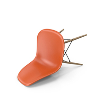 Fallen Eames Plastic Side Chair Rusty Orange PNG & PSD Images