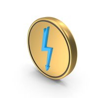 Gold & Black Power Symbol PNG & PSD Images