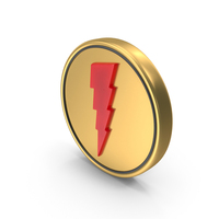 Gold & Black Power Symbol PNG & PSD Images