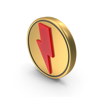 Gold & Black Power Symbol PNG & PSD Images